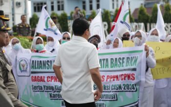 Wali Kota Lhokseumawe Terima Aksi Demo Tenaga Kesehatan Non PPPK